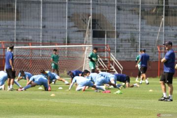 Latihan Timnas Vietnam U-17 jelang lawan Indonesia