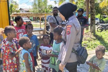Polres Biak beri "trauma healing" kepada warga terdampak ledakan bom