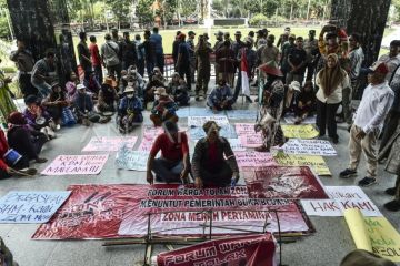 Unjuk rasa sengketa lahan di Jambi