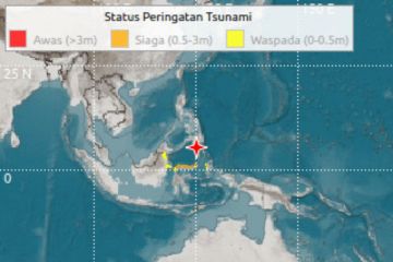 BMKG akhiri peringatan dini tsunami pascagempa Laut Sulawesi
