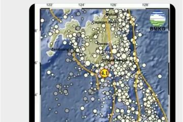 Gempa susulan terus terjadi di Kepulauan Sangihe