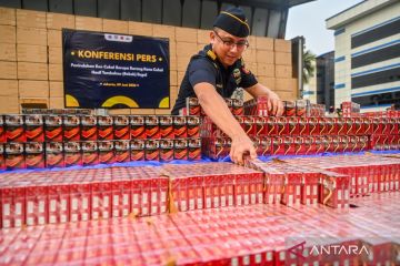 Bea Cukai gagalkan peredaran 8,9 Juta batang rokok tanpa cukai