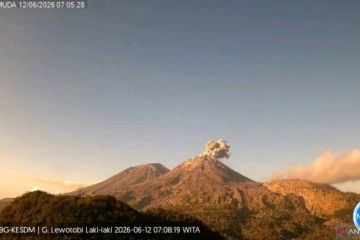 Tiga gunung api di Maluku Utara dan NTT meletus pagi ini