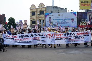 Aksi damai masyarakat Lampung dukung Program MBG