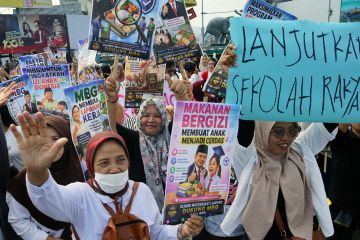 Aksi damai masyarakat Lampung dukung Program MBG