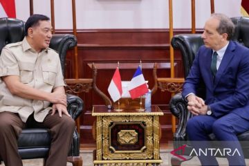 Sjafrie bahas penguatan kerja sama pertahanan dengan Dubes Prancis