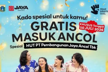 Sambut HUT PJA, masuk Ancol gratis pada 10 Juli