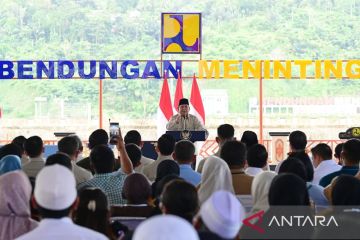 Prabowo: Lima bendungan baru tambah produksi beras hingga 1 juta ton