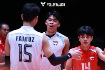 Timnas voli U18 Indonesia tekuk Bahrain 3-0 kunci posisi 10 besar