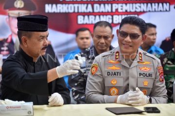 Polda Sumbar musnahkan barang bukti narkotika