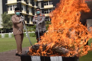 Polda Sumbar musnahkan barang bukti narkotika