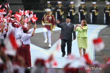Presiden Prabowo Subianto menerima kunjungan Presiden Peru