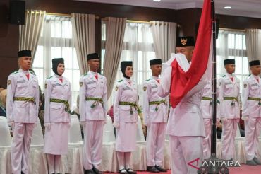Paskibraka Sulawesi Tenggara resmi dikukuhkan, persiapan akhir jelang upacara HUT Ke-80 Kemerdekaan RI