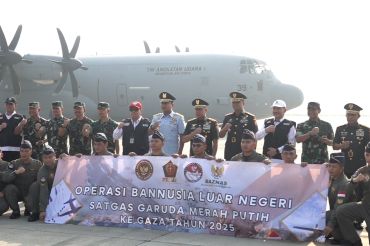 Panglima TNI lepas Satgas Merah Putih II ke Gaza, Palestina