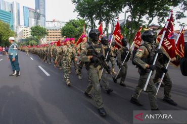 Napak tilas menyambut HUT Ke-80 Korps Marinir di Surabaya