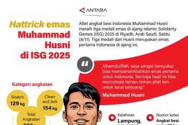 Hattrick emas Muhammad Husni di ISG 2025