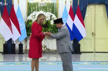 Presiden Prabowo terima Ratu Maxima dari Belanda di Istana Merdeka