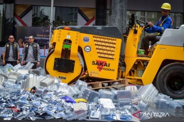 Pemusnahan barang bukti hasil penindakan pelanggaran kekayaan intelektual