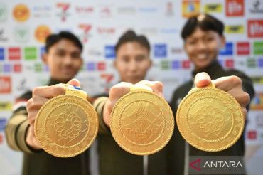 Emas pertama Indonesa diraih nomor beregu poomsae putra Taekwondo SEA Games 2025