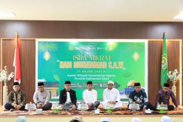 Peringatan Isra Mikraj 1447 H Kanwil Kemenag Kaltara, Momentum Menguatkan Iman, Integritas, dan Pelayanan Umat