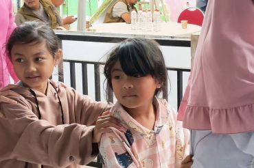 Anak-anak korban longsor Cisarua mendapatkan trauma healing