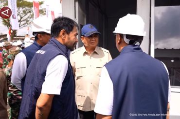 Presiden tinjau 600 unit huntara Danantara di Aceh Tamiang