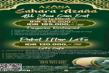 Azana Boutique Hotel sajikan paket Iftar dengan tajuk "SAHARA"