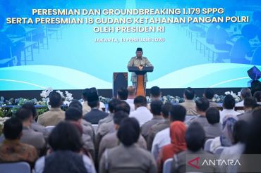 Presiden resmikan 1.072 SPPG Polri