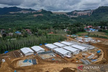 Pembangunan hunian sementara di Batang Toru Tapsel