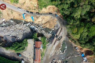 Potret udara poros Bener Meriah&ndash;Bireuen usai terputus