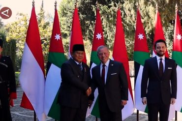 Temui Raja Yordania, Prabowo utarakan solusi dua negara bagi Palestina