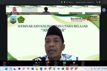 Kakanwil Kemenag Kaltara Jadi Narasumber Webinar "ASN Kaltara Belajar"