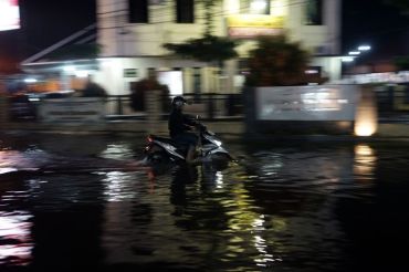Banjir akibat hujan deras di Kota Bandarlampung