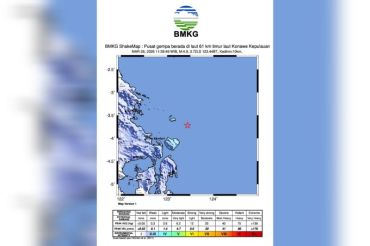 Gempa bumi di Konkep terasa hingga Kendari dan Konsel