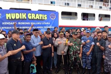 Gubernur Sulawesi Tenggara lepas mudik gratis tujuan Maluku Utara