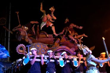 Parade ogoh-ogoh malam pengerupukan sebelum Nyepi di Denpasar