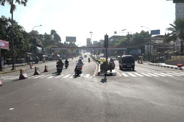 Simpang Gadog arah puncak lengang di hari kedua Operasi Ketupat Lodaya