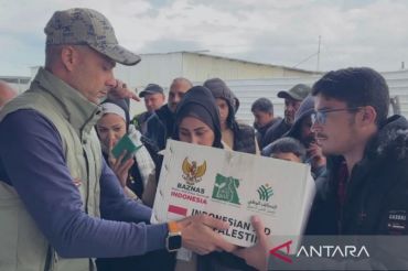 Sebanyak 15.000 paket sembako RI diterima masyarakat Palestina