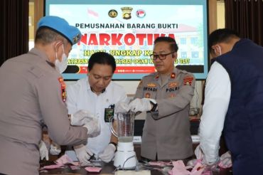 Polres OKU musnahkan barang bukti narkotika dari penanganan 17 perkara
