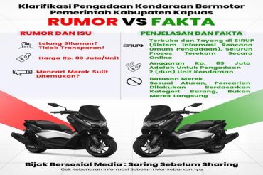 Pemkab Kapuas klarifikasi tudingan pengadaan motor siluman