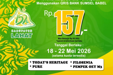 HUT Lahat ke-157, Bank Sumsel Babel gelar promo belanja kuliner Rp157 lewat BSB Mobile