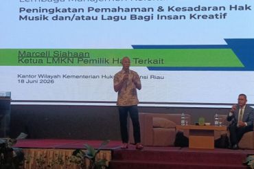 Digelar Kanwil Kemenkum Riau, Marcell Siahaan tingkatkan pemahaman hak cipta musik dan lagu