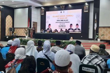 Pemprov Sultra sambut kepulangan Jemaah Haji Kloter 35 di UPG Makassar