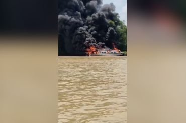 Speedboat Sekatak terbakar di perairan Salimbatu, 22 penumpang selamat