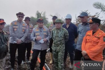 Kapolda Riau, Pangdam XIX Tuanku Tambusai turun ke lokasi Karhutla di Inhu