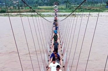 TNI rampungkan pembangunan jembatan gantung perintis di Aceh Tenggara