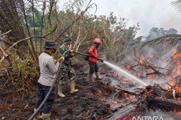 Bersatu padamkan Karhutla, PT Arara Abadi gandeng TNI/Polri dan masyarakat di Mempura-Siak