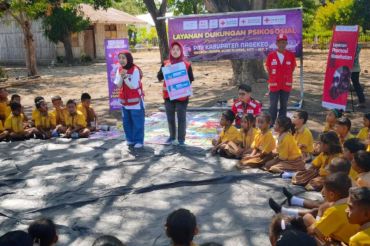 PMI Jaksel gelar edukasi kesehatan ke anak-anak penyintas bencana di Nagekeo NTT