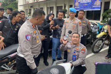 Polresta Barelang sita 267 motor knalpot brong