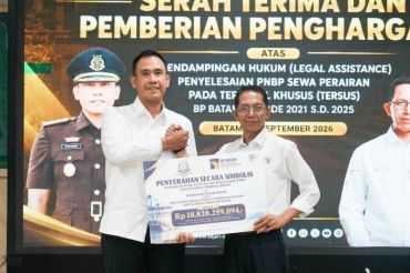 BP Batam dan Kejari tuntaskan PNBP Sewa Perairan Terminal Khusus Rp18,82 M